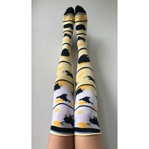 Peony and Moss Bundle of 2 cats knee high socks One Size New